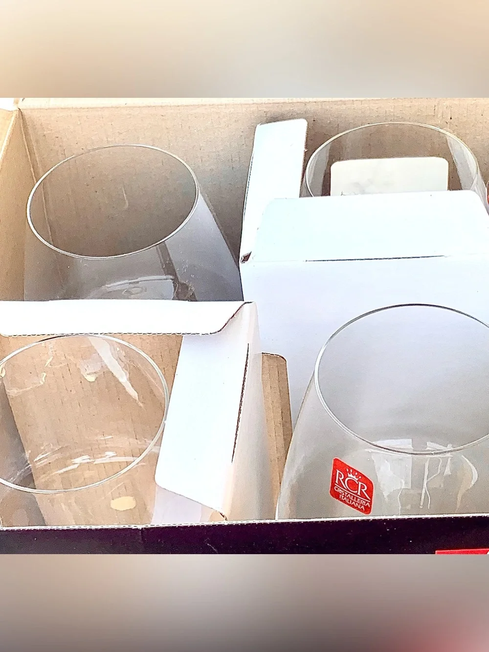 RCR CRISTALLERIA ITALIANA ARIA SOMMERLIER RED WINE GLASSES SET 4 NEW 26.5oz